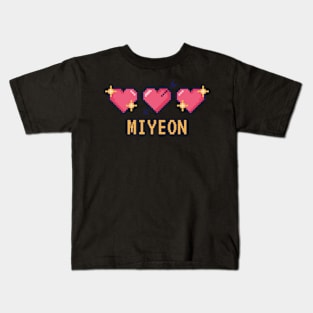 Miyeon Pixel Heart Valentine (G)I-dle Kids T-Shirt